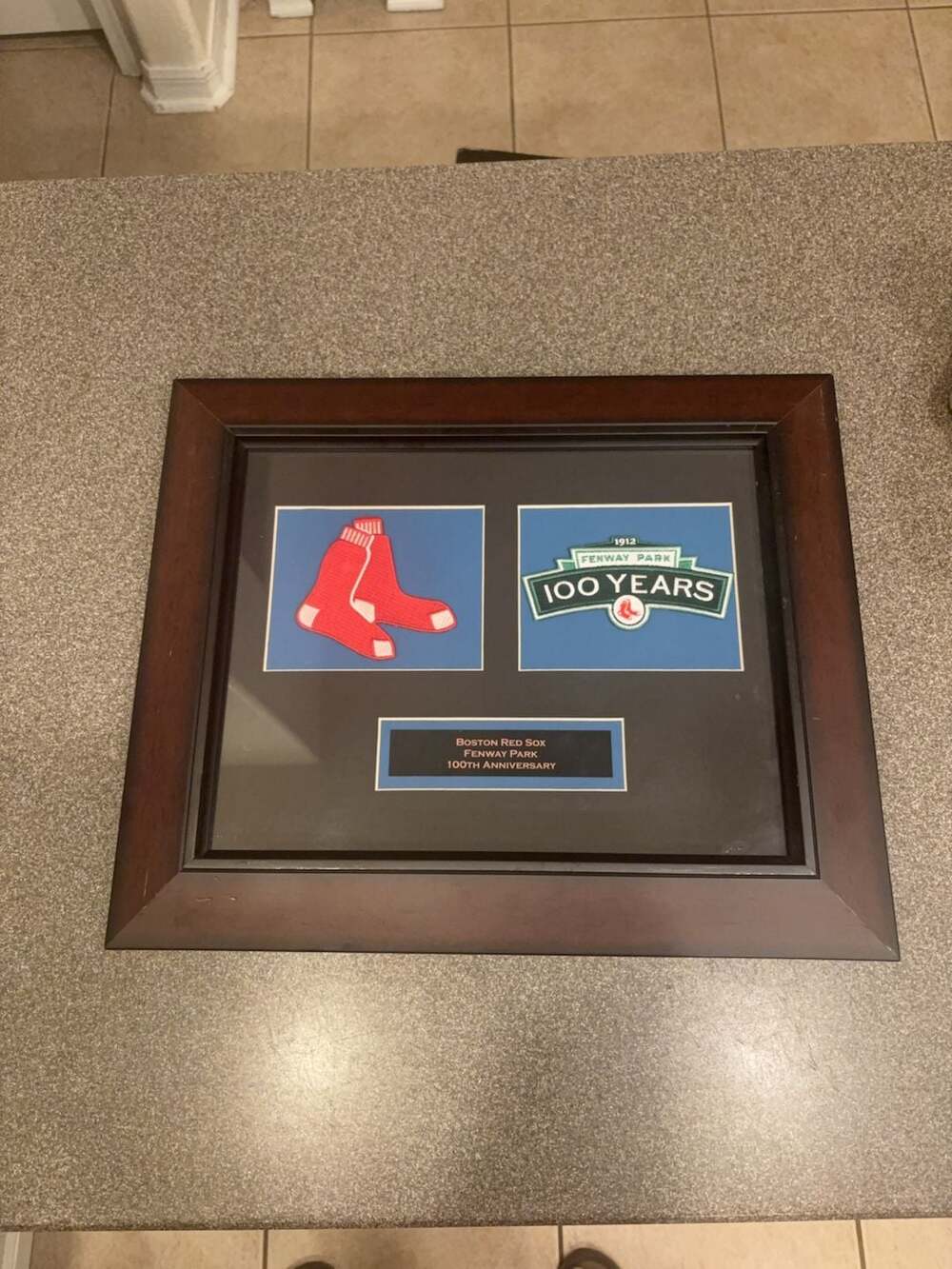 Boston Red Sox Fenway Park 100th Anniversary Framed Patch Set